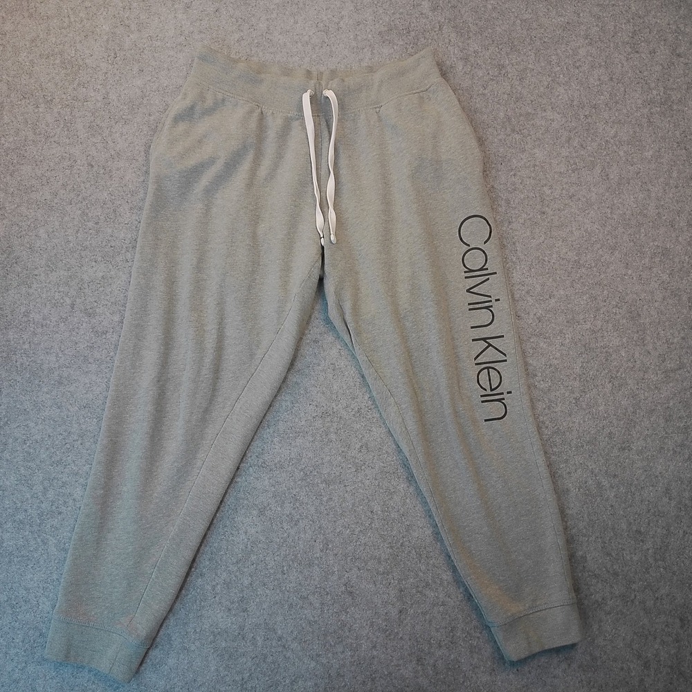 Calvin Klein Performance Heather Gray Logo Joggers Sweatpants Womens